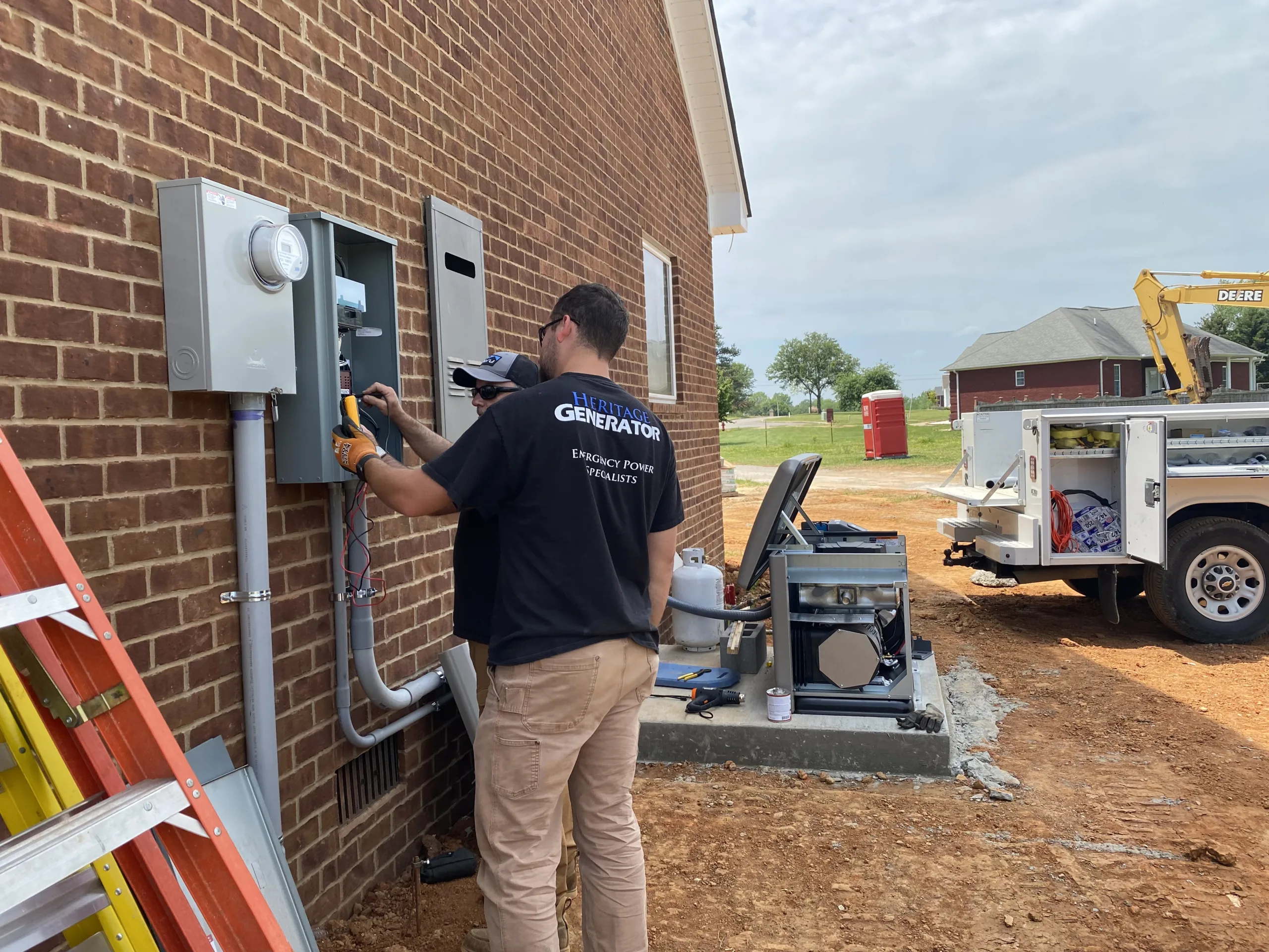 New home generator installation by Heritage Generator